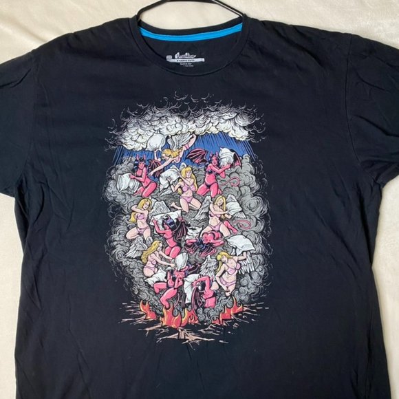 Vintage Threadless shirt - Good Vs Evil - by badbasilisk - out of print - Picture 1 of 3